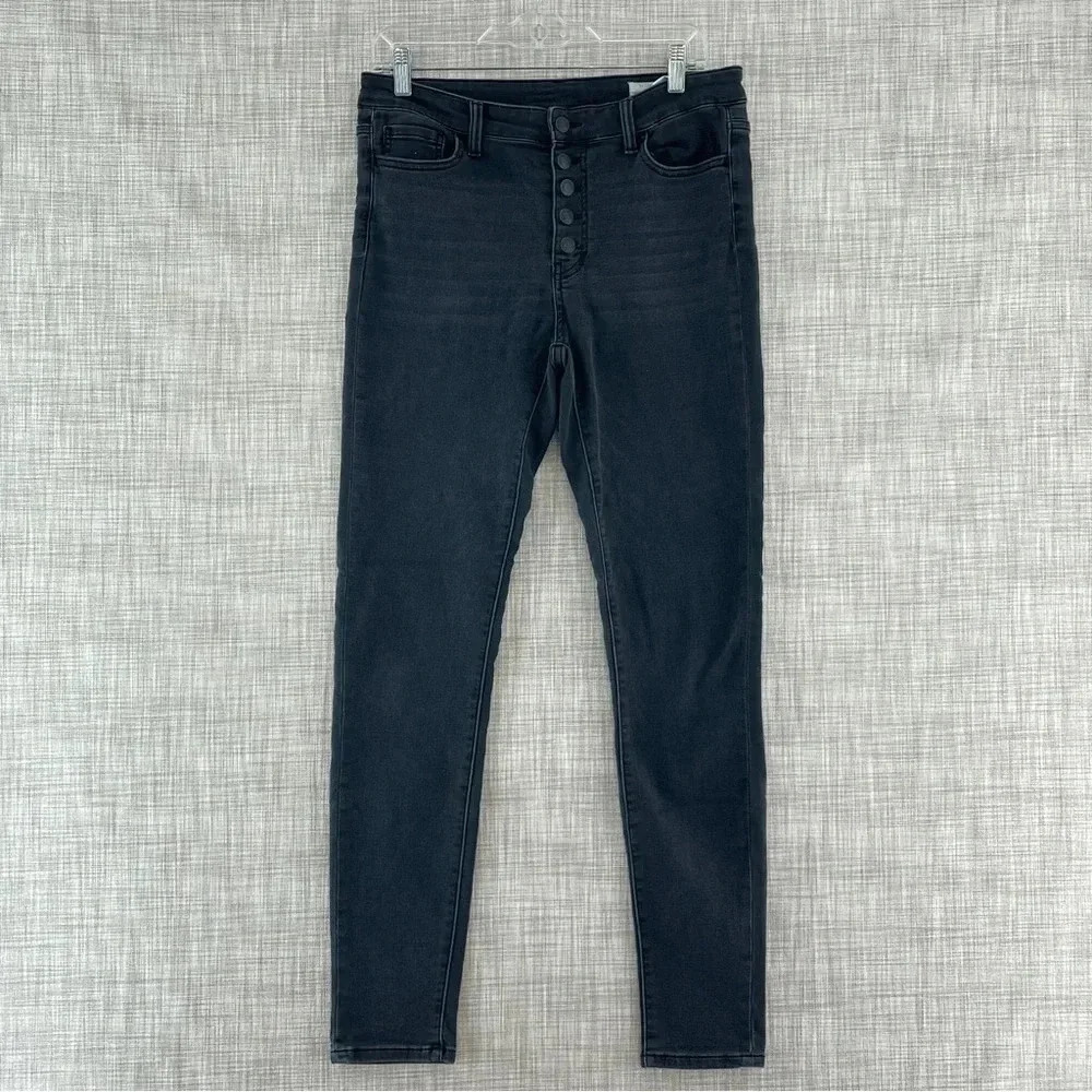 Bridge by Gly Mid Rise Skinny Jeans Button Fly stretchy Women's 30 Waist. 2535